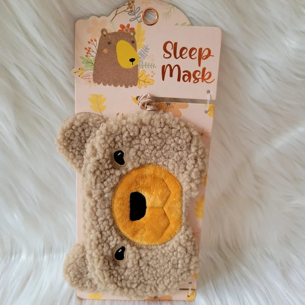 Fuzzy Bear Sleep Mask
